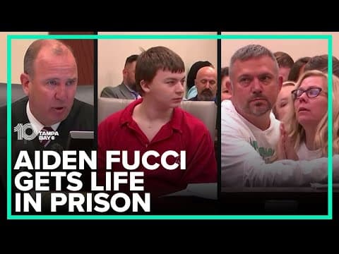 Aiden Fucci sentenced to life in prison for the murder of 13-year-old Tristyn Bailey