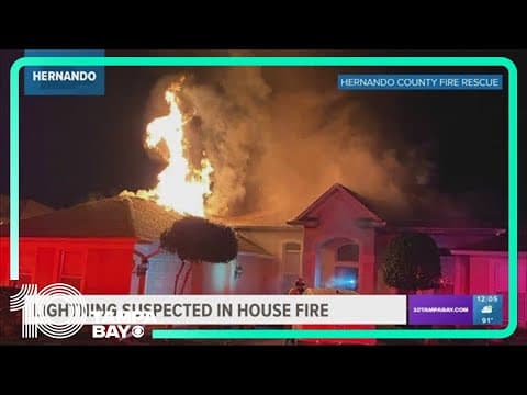 Lightning may have caused house fire in Hernando