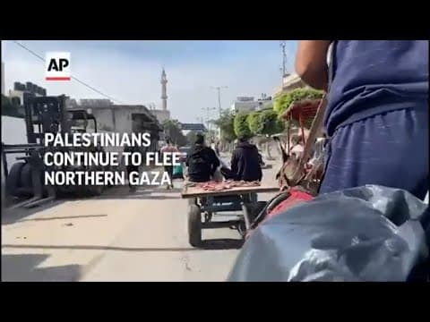 Palestinians continue to flee northern Gaza