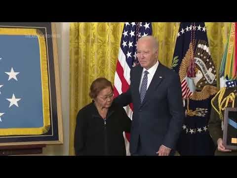 Biden awards the Medal of Honor and Medal of Valor to military heroes