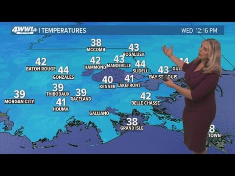 New Orleans noon weather: Frigid temperatures stick with us Wednesday and Thursday
