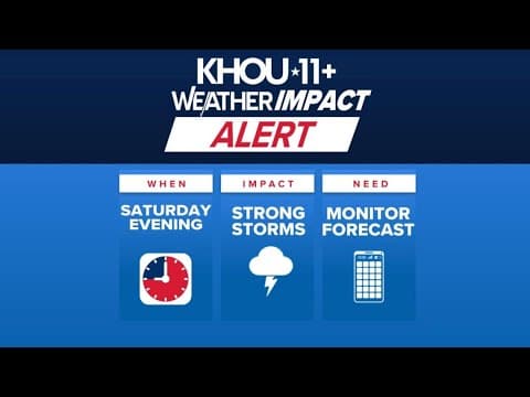 KHOU 11+ Weather Impact Alert: Latest timeline for Saturday's severe weather threat