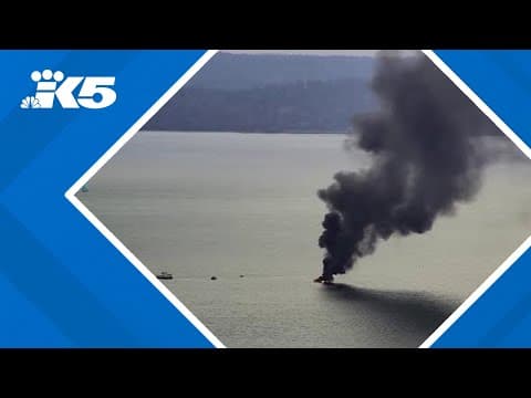 Fire crews responding to boat fire in Elliott Bay