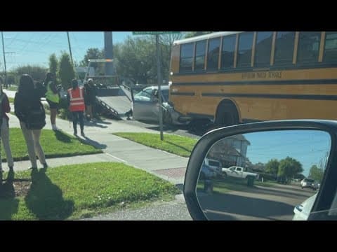 Driver rear-ends school bus in Metairie