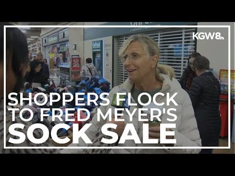 Black Friday shoppers take part in annual socks sale at Fred Meyer