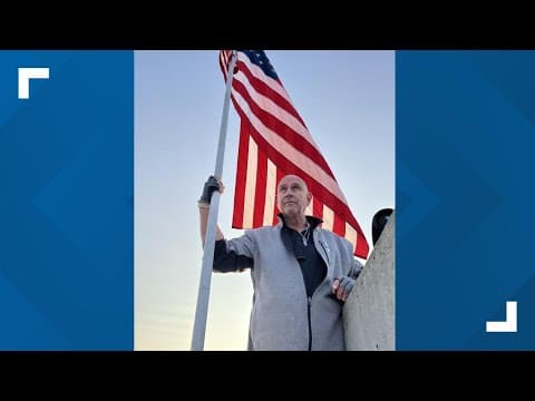 Man waves American flag at interstate overpass every year since 9/11