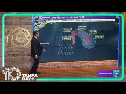Tracking the Tropics: 
Subtropical Storm Don forms in Central Atlantic, not expected to impact land