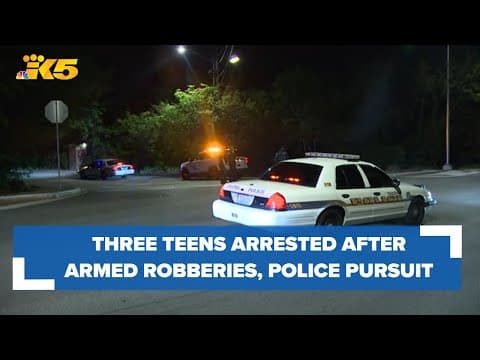 BREAKING: Three teens arrested after multiple armed robberies, police pursuit