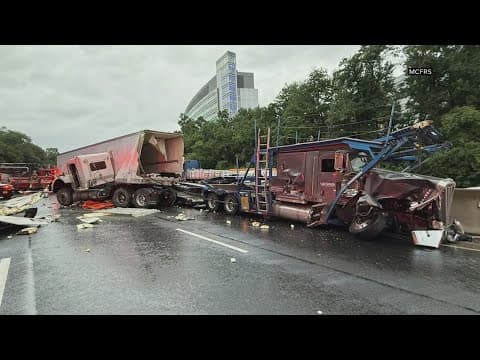 Tractor trailer crash on Beltway slows morning commute