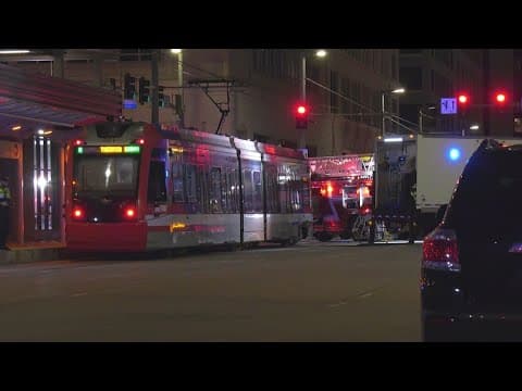 Pedestrian dead after being hit by METRORail train in downtown Houston