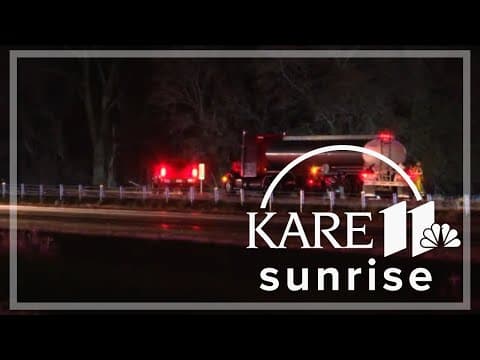 Semi crash causes hazmat situation on I-35W in Lino Lakes