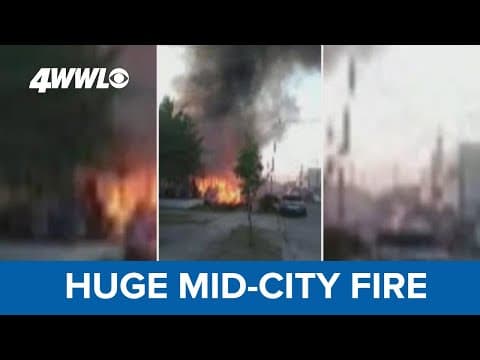 22 people displaced in Mid-City after huge fire destroys homes