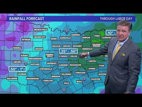 DFW Weather: Rain coming Labor Day weekend, bringing cooler temps