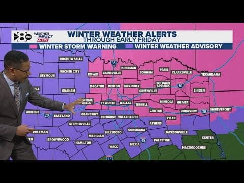 DFW weather: New snow forecast update Thursday morning