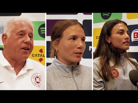 1-on-1 with Dallas Trinity FC: Chris Petrucelli, Amber Brooks, Gabriela Guillén on FC Barcelona matc