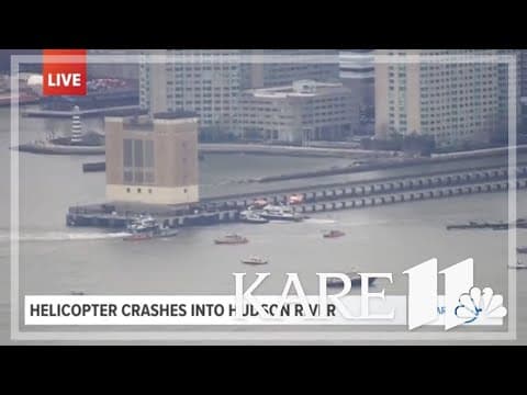 WATCH: Helicopter crashes in the Hudson River off Manhattan, authorities say