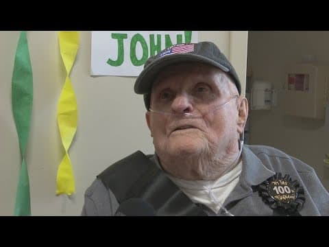 World War II veteran celebrated on 100th birthday