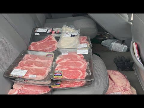 Stolen meat found inside car during traffic stop in Rosenberg, police say