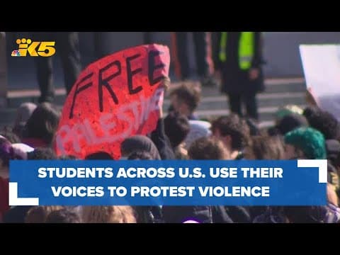College students across the US using their voices to protest ongoing violence in the Middle East