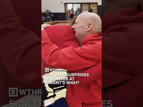 Sick dad surprises daughter at parent’s night