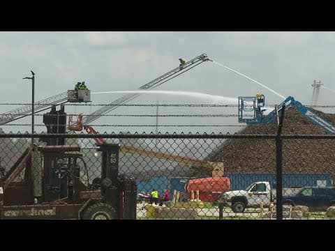 Firefighters investigating what caused metal fire at OmniSource scrapyard in Indianapolis