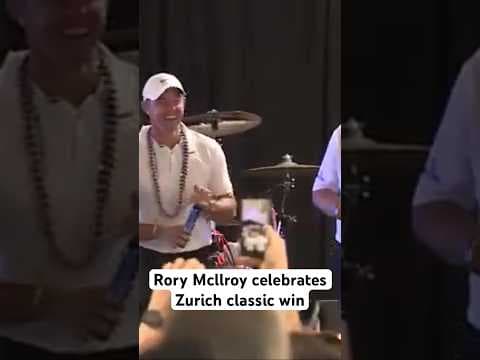 Rory Mcllroy celebrates Zurich Classic win in New Orleans #rorymcllroy #zurich #pga #pgatour