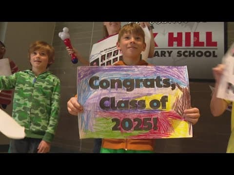 North Central High School seniors visit elementary school