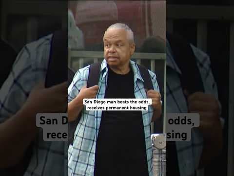 A San Diego man who was homeless for the first time has finally received permanent housing