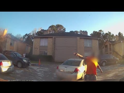 Couple's dash cam captures tense hit-and-run standoff at Harris County apartment complex