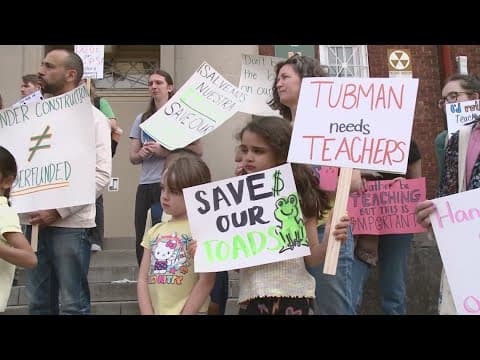 Parents and children rally to save elementary school