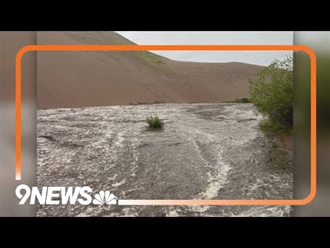 Flash flooding damage closes road at Great Sand Dunes National Park