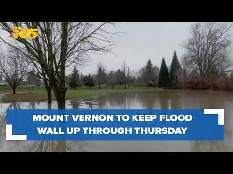 Mount Vernon to keep flood wall up through Thursday