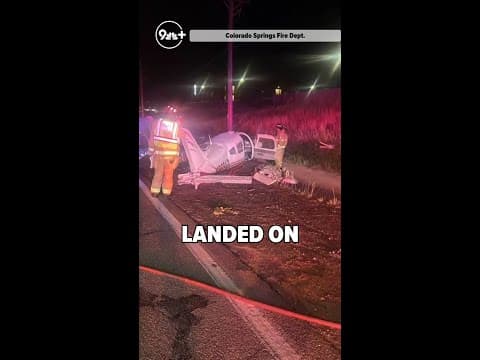 Plane crash-landed on road in Colorado Springs