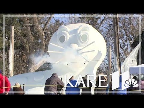 Bartz Brothers unveil their largest snow sculpture ever