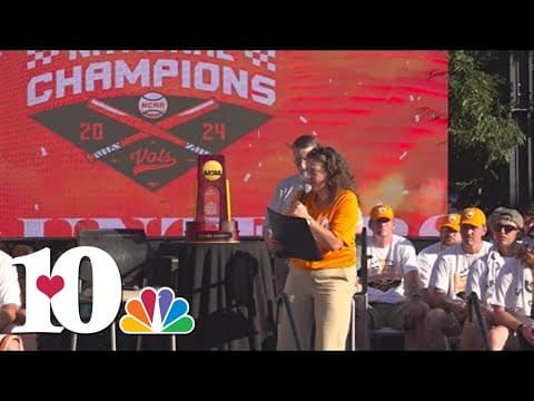 Knoxville Mayor Indya Kincannon speaks on Vols' College World Series win