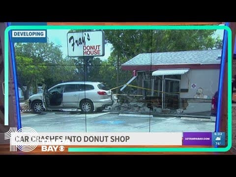 Car crashes into Fray's Donut Shop in St. Petersburg