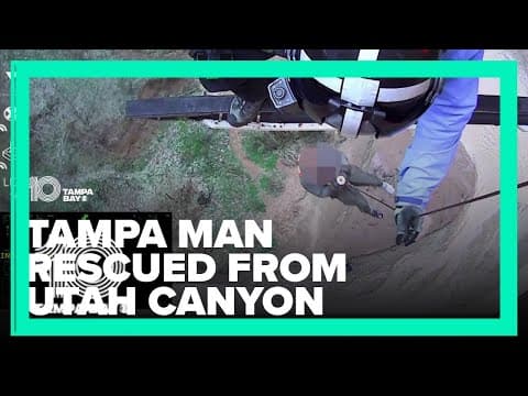 Tampa man rescued from Utah canyon after flash flooding
