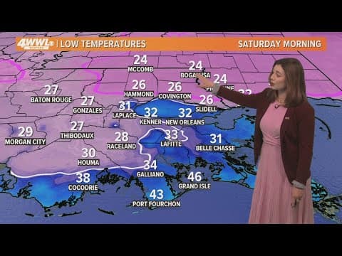 New Orleans Weather: Warming up into the weekend, icy patches and freeze concern