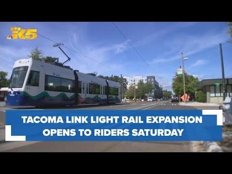 Tacoma Link light rail extension opening to riders on Saturday