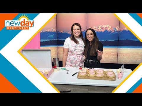 Making Valentine's Day sugar cookies with Treat Cookies