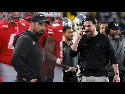 Head coaches Ryan Day, Dan Lanning discusses Ohio State's matchup against Oregon in Rose Bowl