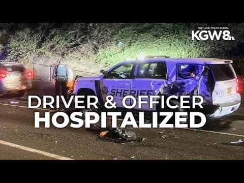 Drunk driver crashes into sheriff's deputy on Portland freeway
