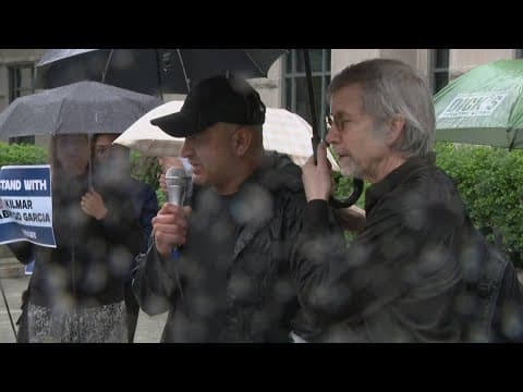 Protesters rally in DC rain for return of Kilmar Abrego Garcia