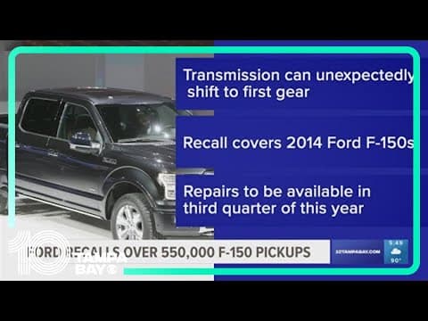 Ford recalls over 550,000 pickup trucks because transmissions can suddenly downshift to 1st gear