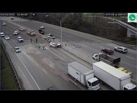 Crash on I-670 East in northeast Columbus leaves 1 injured