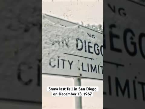 56 years ago, on December 13, 1967, measurable snow fell in San Diego, the last time it happened.