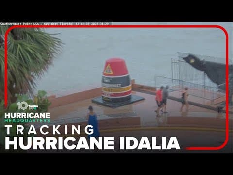 Winds strengthen at US Southernmost Point from Hurricane Idalia squalls (1 p.m. Tuesday)