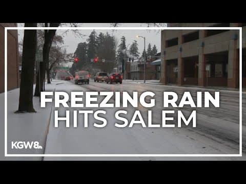 Freezing rain hits Salem area, creating hazardous road conditions