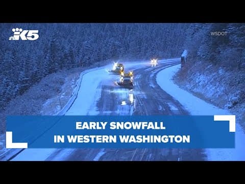 Early snowfall in western Washington