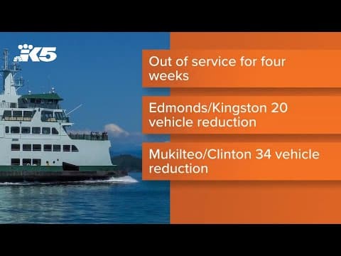 Suquamish ferry undergoing scheduled maintenance for 4 weeks